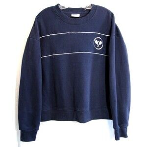 Wilo Active Blue Long Sleeve Crew Neck Graphic Logo Sweatshirt Size M EUC